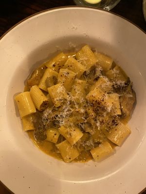 Squash rigatoni carbonara   at Donna Jean - Sherman Oaks in Sherman Oaks