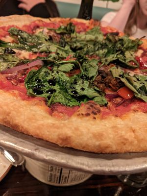 This pizza is one bad motorfinger. Yummmm at Donna Jean - Sherman Oaks in Sherman Oaks