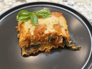 Beyond meat veggie lasagna   at Plant Based Trace in Gainesville