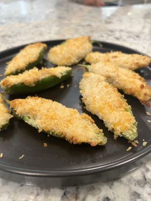 Jalapeño poppers made with Kite Hill and Violife cheese   at Plant Based Trace in Gainesville