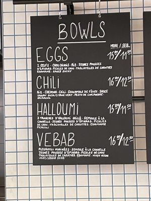 Menu  at Pickles - Grand Scène in Lille