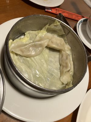 Vegetable steamed dumplings  at Pure City in Pine Bush
