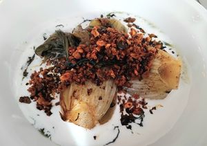 Pak choi in coconut cream at Pickles - Solférino in Lille