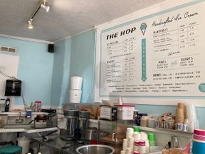 Behind the counter  at The Hop - Haywood in Asheville