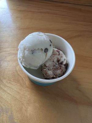 Mint chocolate chip and bulldog tracks   at The Hop - Haywood in Asheville
