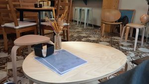 Low table at Lavaysalt in Gran Canaria