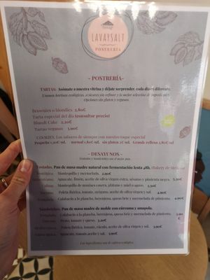 La carta 2/2 at Lavaysalt in Gran Canaria