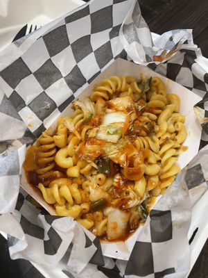 Kimchi Mac and cheese  at The Dirty V in Apex