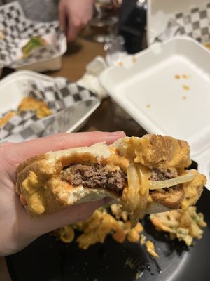 Patty Melt Bite #Veganuary at The Dirty V in Apex