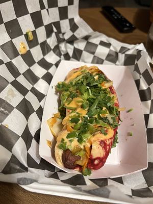 BAHN CHI BOW WOW (Kimchi Dog) #Veganuary at The Dirty V in Apex