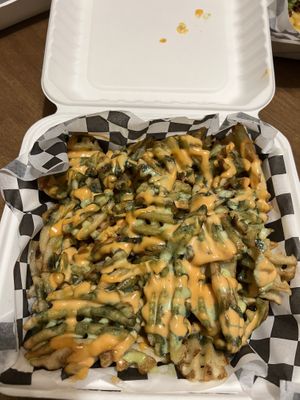 SPICY FRIES! - The Unforgiveable Fries #Veganuary at The Dirty V in Apex