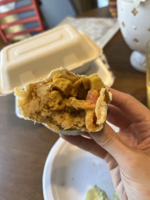 The Little Donkey Breakfast Burrito (Impossible Sausage, Vegan Egg, & More)  at The Dirty V in Apex