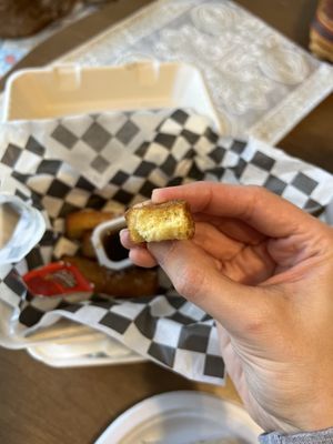 French Toast Sticks Bite  at The Dirty V in Apex