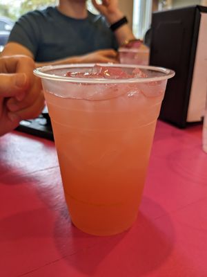 Strawberry lemonade cocktail at The Dirty V in Apex
