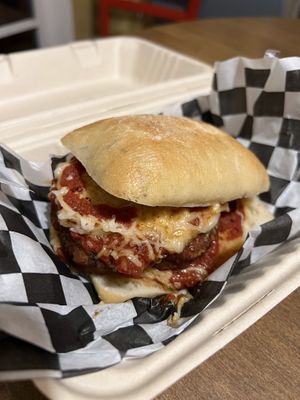 Vegan Chick’n Parm Special  at The Dirty V in Apex