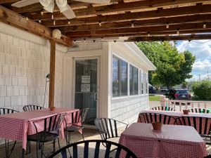 Outdoor seating  at Biga Wood Fired Pizzeria in Kirtland
