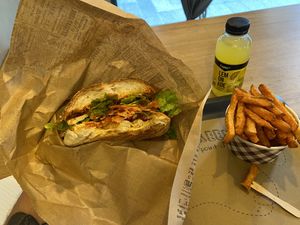 Tofu burger  at Green Point in Zagreb