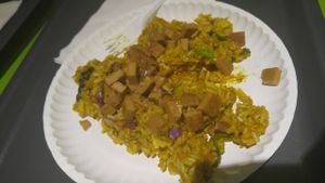 curry/thai dish with rice at Green Point in Zagreb