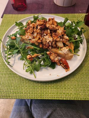 Tofu scramble at Restaurant Don Dino in Trogir