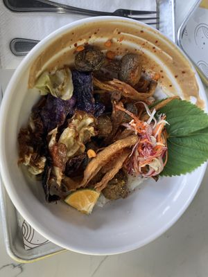Crispy mushroom bowl   at Rice and Ramen in Guam