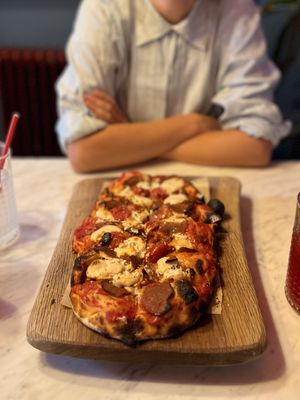 Vegan salami pizza  at Pizzeria Piccola in Ljubljana