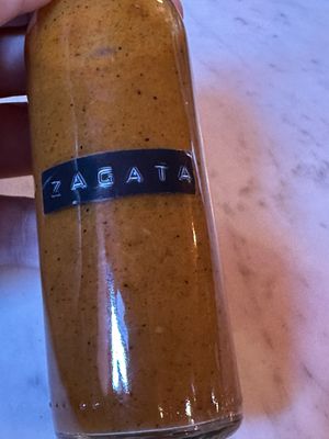 Zagata - home made chilli 🌶️ sauce ??😄must try !!!  at Pizzeria Piccola in Ljubljana