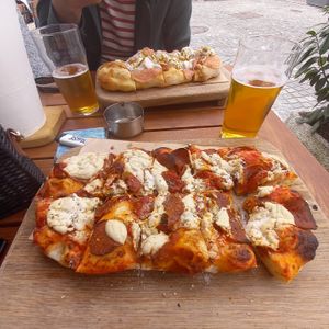 Vegan Salami pizza at Pizzeria Piccola in Ljubljana