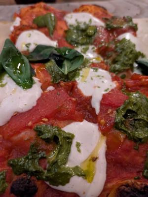 Pesto pizza at Pizzeria Piccola in Ljubljana