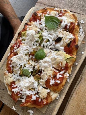 Zucchini pizza  at Pizzeria Piccola in Ljubljana