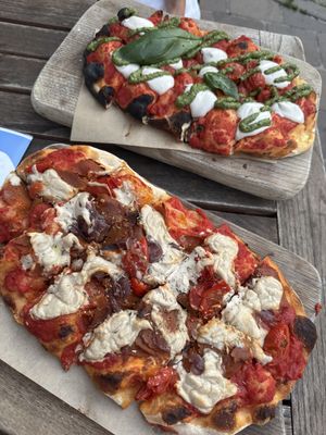 Vegan prosciutto pizza - so good!  at Pizzeria Piccola in Ljubljana