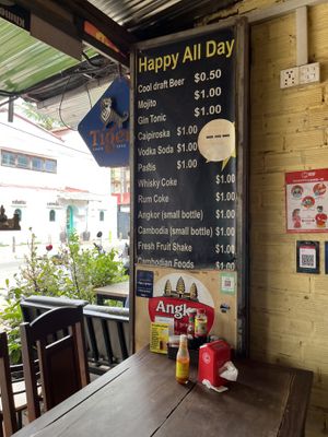 Cheap drinks  at Taste For Life in Siem Reap