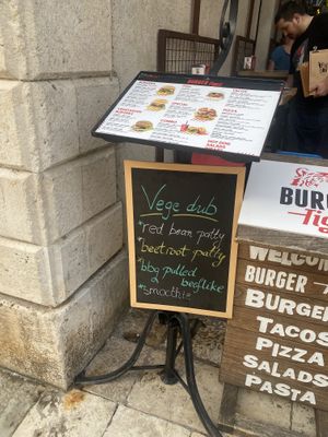 VegeDub ja Burger Tiger are practically the same venue    at VegeDub in Dubrovnik