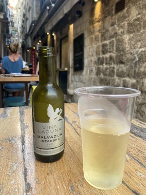 Local wine  at VegeDub in Dubrovnik