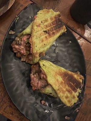 Green paratha wrap   at Mavi Cafe in Udaipur