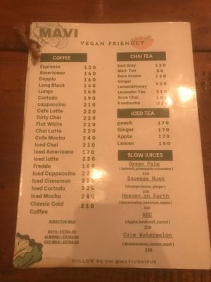 Soy almond or oat milk  at Mavi Cafe in Udaipur