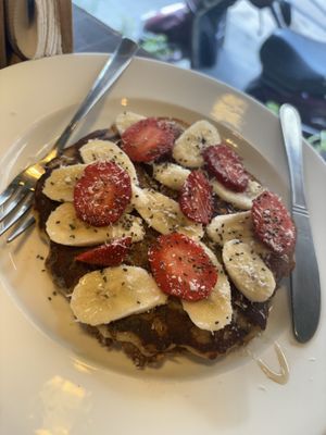 Banana pancakes   at Mavi Cafe in Udaipur