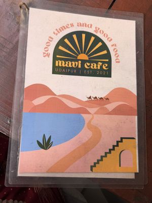 Menu  at Mavi Cafe in Udaipur