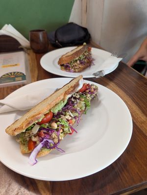 Vegan Avo sandwiches at Mavi Cafe in Udaipur