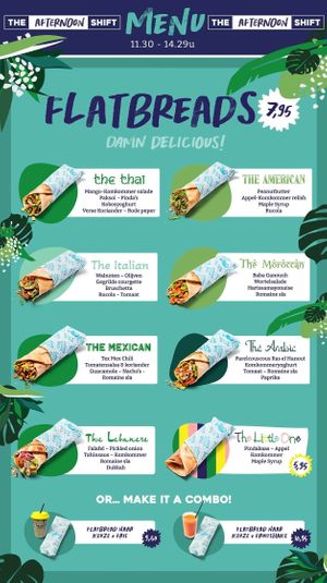 Afternoon Shift menu at The Shift  in Den Bosch