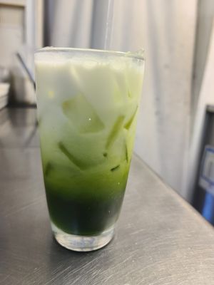 Thai green tea at Anchan Thai in Longmont