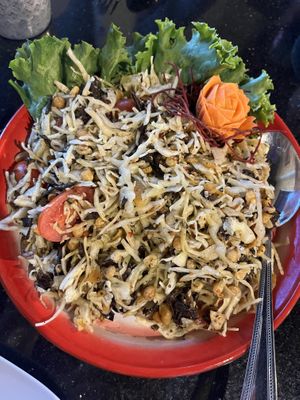 Tea leaf salad - highly recommend   at Anchan Thai in Longmont