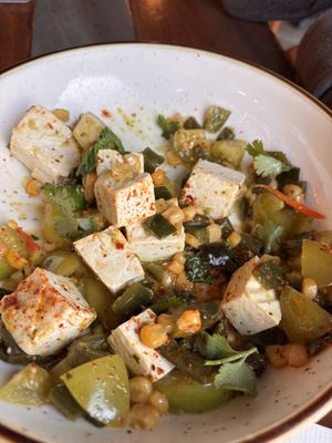 Tofu esquites   at Lua Brewing in Des Moines