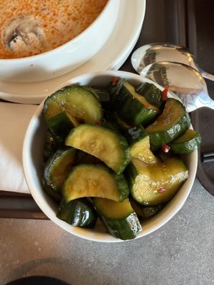 Cucumber saladd  at Levi in Munich