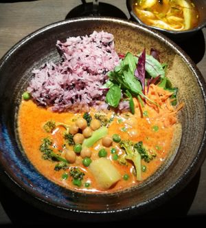 Lunch Set 1- massam curry (pretty spicy) at Citta Vegan Izakaya in Hamburg