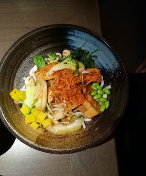 Lunch Set 2- udon noodles with tofu at Citta Vegan Izakaya in Hamburg