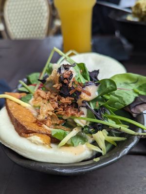 Bao burger at Citta Vegan Izakaya in Hamburg