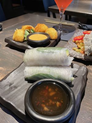 Rice noodle rolls  at Citta Vegan Izakaya in Hamburg