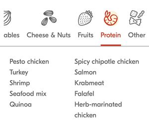 Protein Options   at Salata in Charlotte