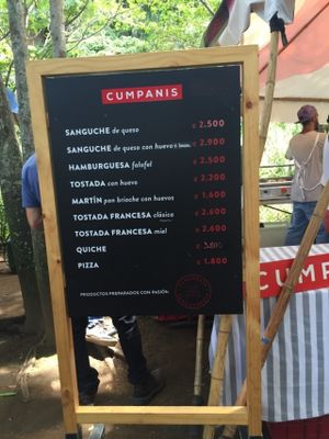 Cumpanis stand at Feria Verde de Ciudad Colon in San Jose