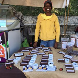 local chocolate  at Feria Verde de Ciudad Colon in San Jose